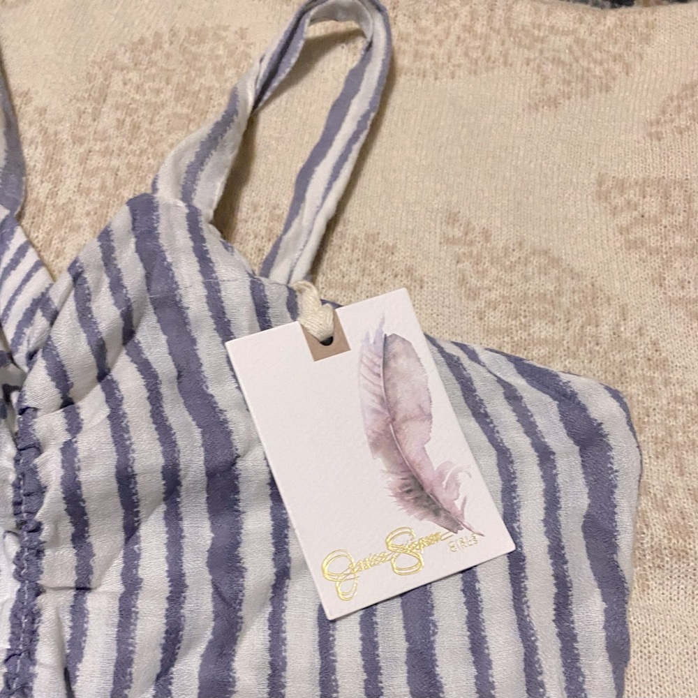 Jessica Simpson pin stripe bow accent mini dress - Picture 6 of 7